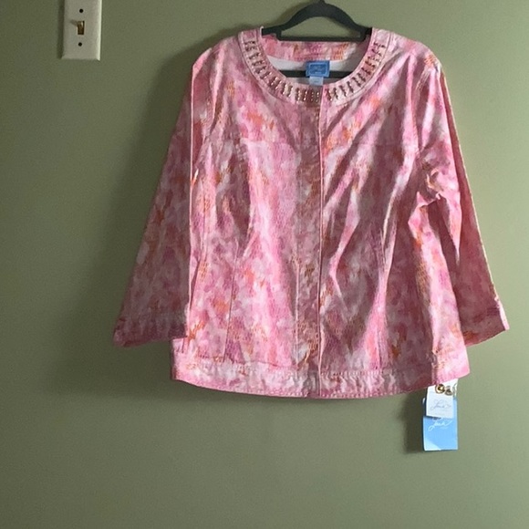 LARA LANE COLOR BLOCK JACKET SIZE 16W NWT - Picture 1 of 5